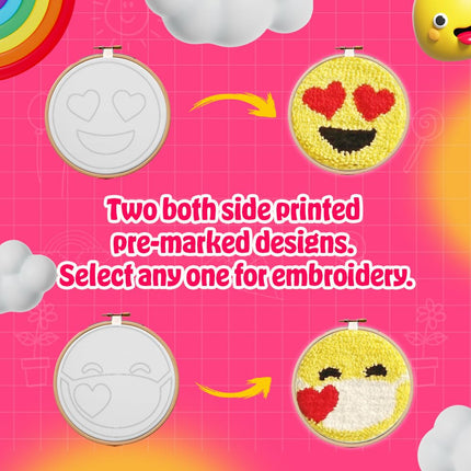 Kreeda Punch Needle Emogi Making-Embroidery Kit