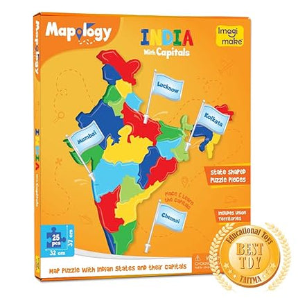 Mapology India with States & Capital