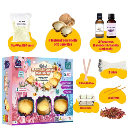 Kreeda Natural Seashells Candle Making Kit
