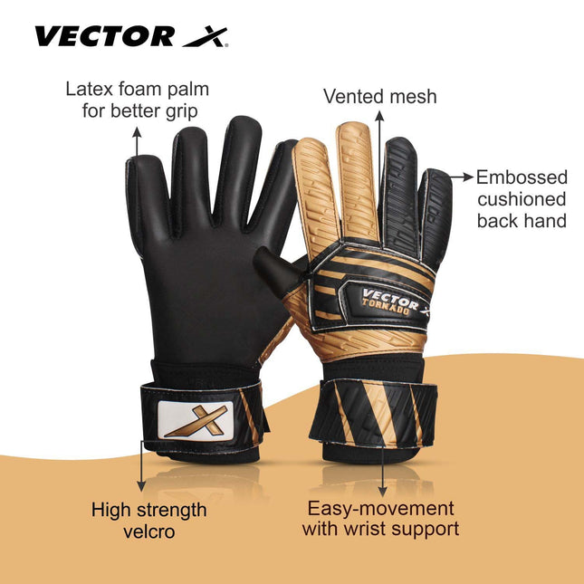 Vector X Tornado Football Goalkeeper Gloves