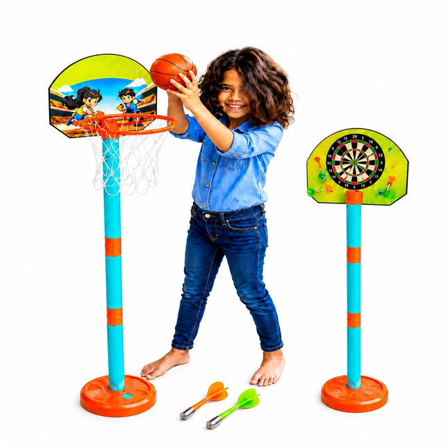 BH Manku Toys 2 In 1 Basketball & Dart Game