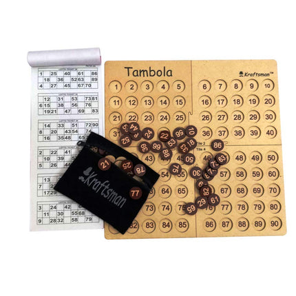 Kraftsman Wooden Tambola Board Game With 600 Tickets