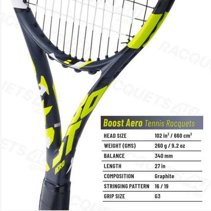 BABOLAT BOOST AERO 27 TENNIS RACQUET STRUNG