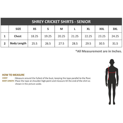 Shrey Cricket Match Shirt L/S