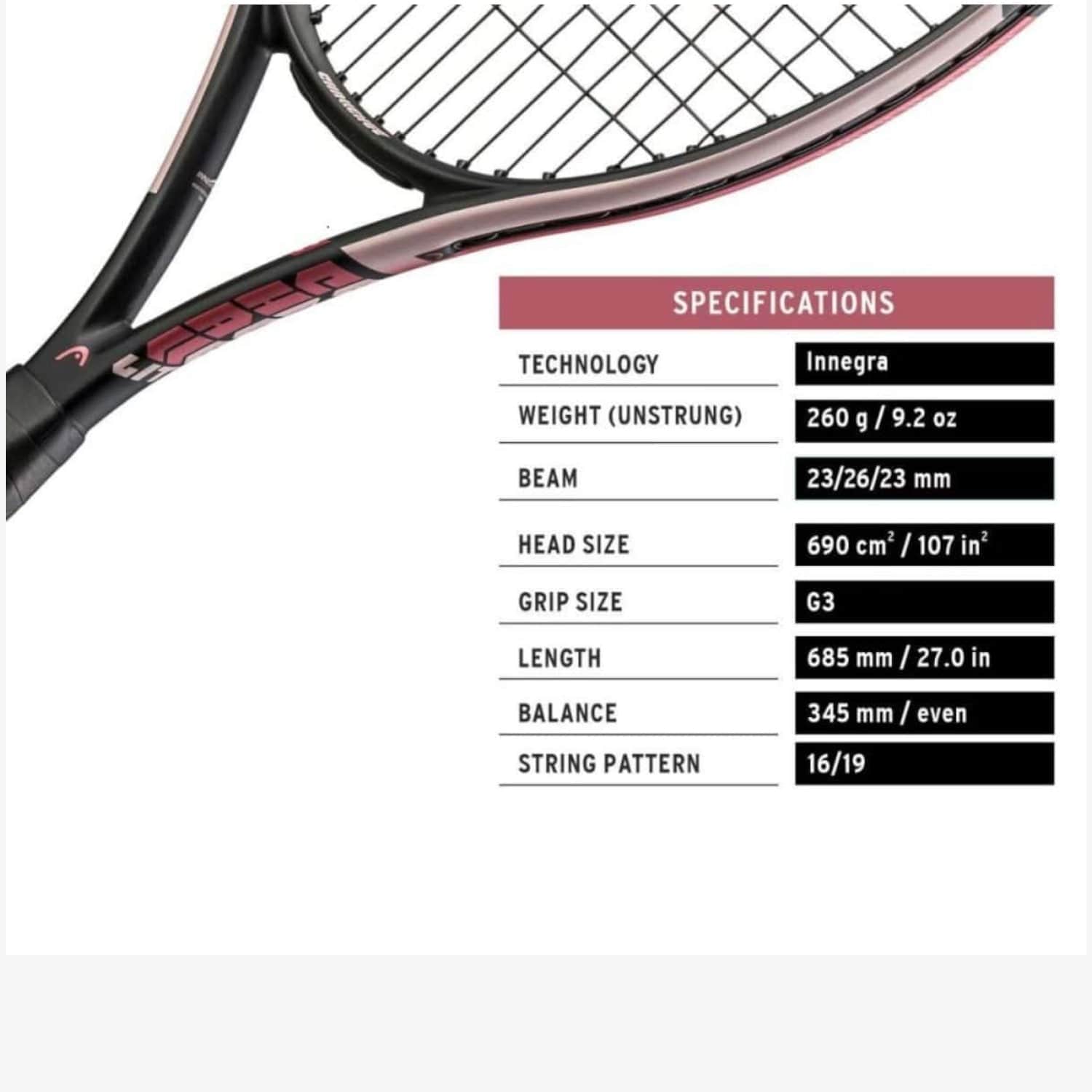 Racchetta Da Tennis Head Challenge Lite - Leggera In Grafite Per Principianti Unisex - Foto 9