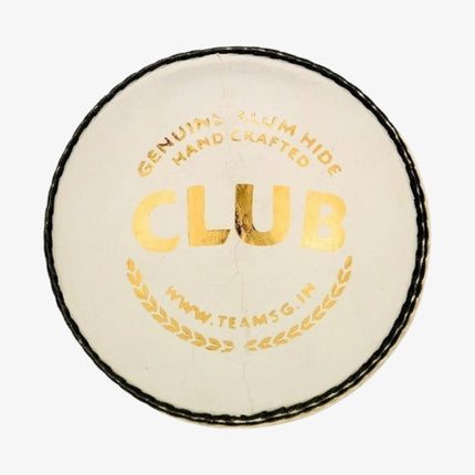 SG Leather Cricket Ball CLUB White