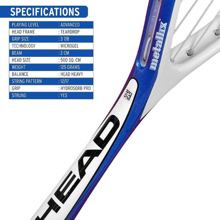 HEAD Micro Gel Graphite 125 Squash Racquet