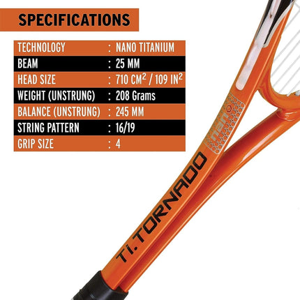 HEAD Nano Ti Tornado Squash Racquet