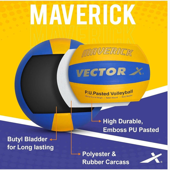 VECTOR X Maverick-18P Volleyball (Size 4)