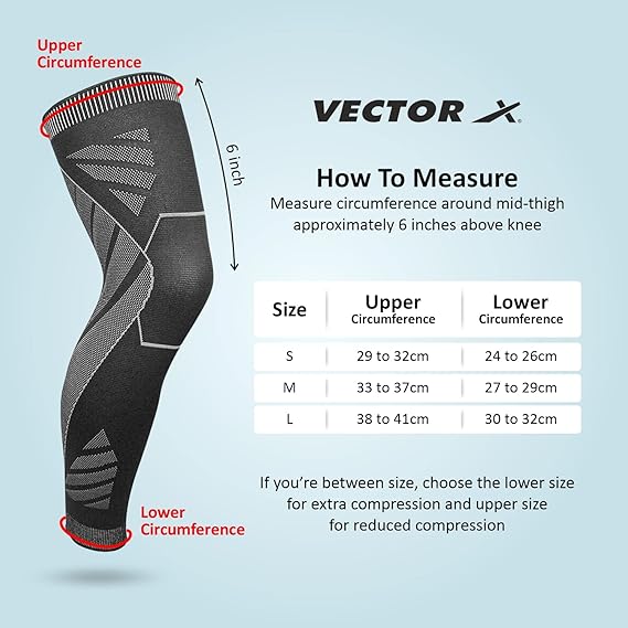 Vector X long knee wrap