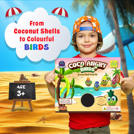 Kreeda Coco Angry Birds Coconut Shell Craft Kit