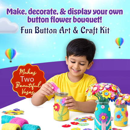 Kreeda Flower Delight Fun Button & Foam Craft Kit