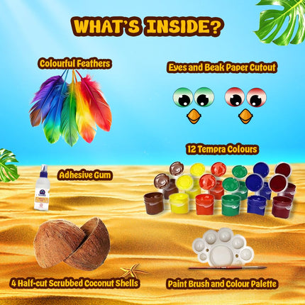 Kreeda Coco Angry Birds Coconut Shell Craft Kit