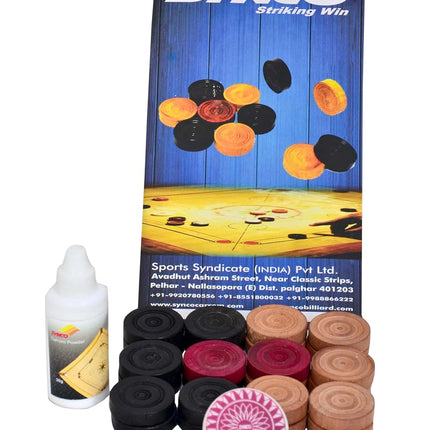 Synco Carrom Coin Powder & Striker Blister Set