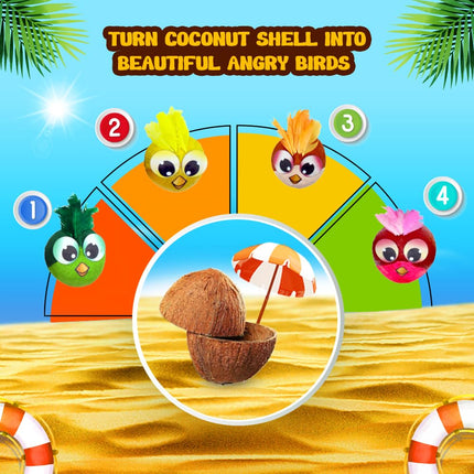 Kreeda Coco Angry Birds Coconut Shell Craft Kit