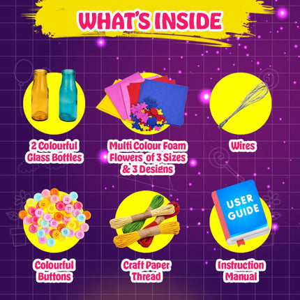 Kreeda Flower Delight Fun Button & Foam Craft Kit