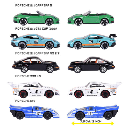 Majorette Porsche Premium 5 Cars Set