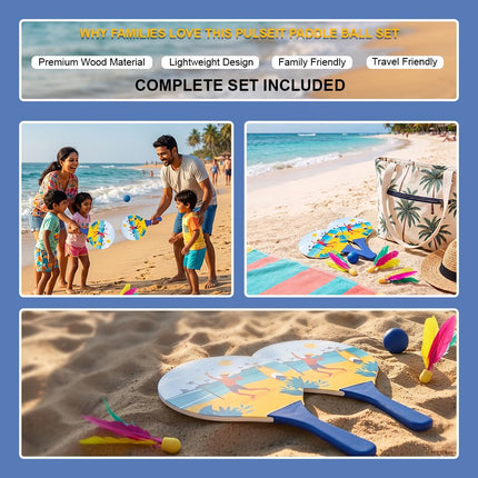 Pulseit Beach Ball Paddle & Ball Set