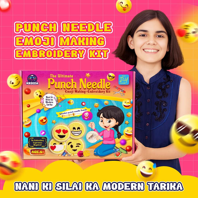 Kreeda Punch Needle Emogi Making-Embroidery Kit