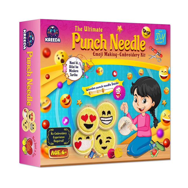 Kreeda Punch Needle Emogi Making-Embroidery Kit