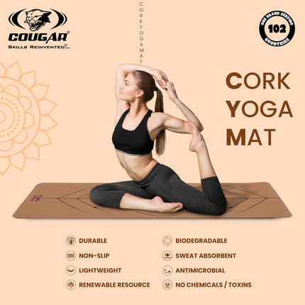Cougar TPE Cork Yoga Mat