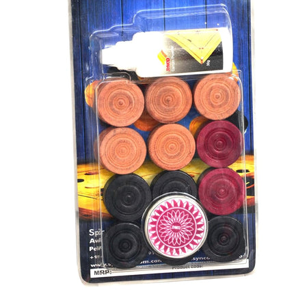 Synco Carrom Coin Powder & Striker Blister Set