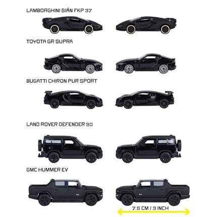 Majorette Black Edition Premium 5 Cars Set