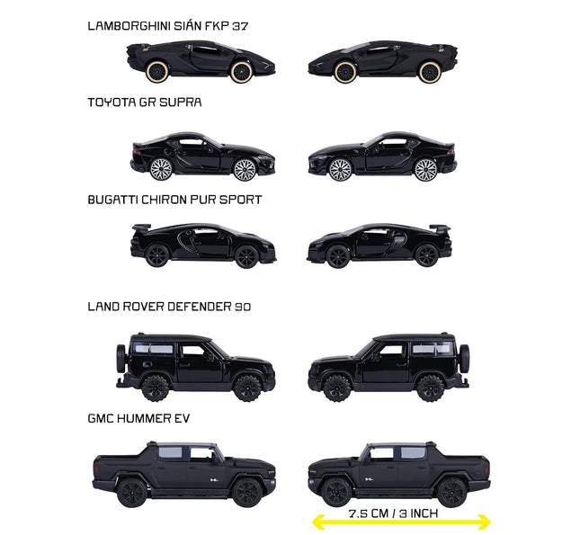 Majorette Black Edition Premium 5 Cars Set