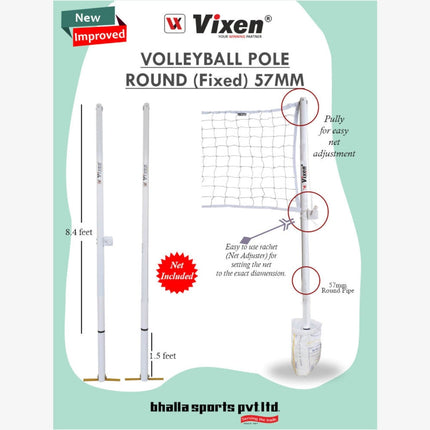 Vixen Fixed (57mm) Volleyball Poles