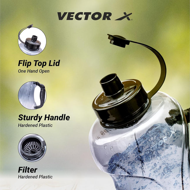 VectorX Stealth Gallon Gym Bottle 1.5ltr