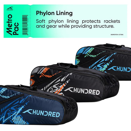 Hundred KB Metropack Badminton Kit Bag