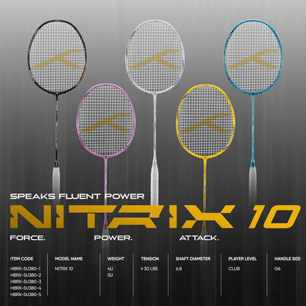 Hundred Nitrix 10 Badminton Racquet