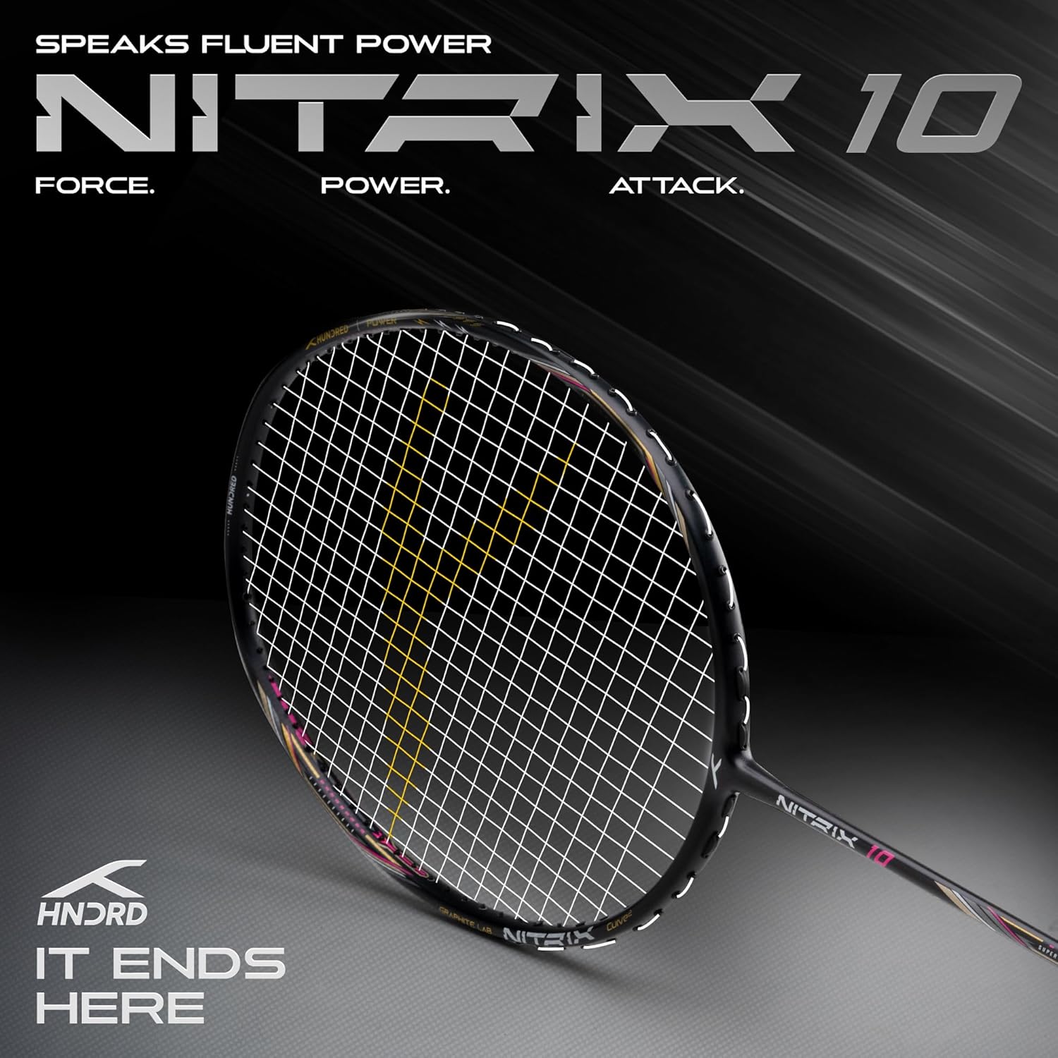 Nitrix Hundred Racket Hundred Nitrix 10 Badminton Racquet – Romjee Sports Llp