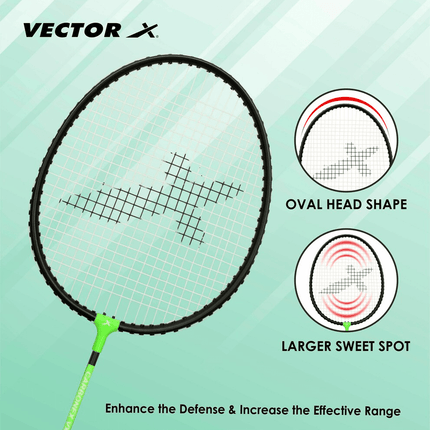 Vector X VXB-7022 Badminton Racquet for Adults (Multicolor)