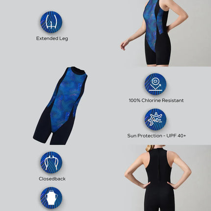 Speedo AF Printed Highneck Legsuit