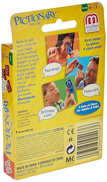 Mattel Toys Uno Pictionary Card