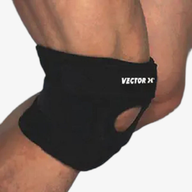 Vector X VNS-011 Neoprene Knee Support (Free Size, Black)