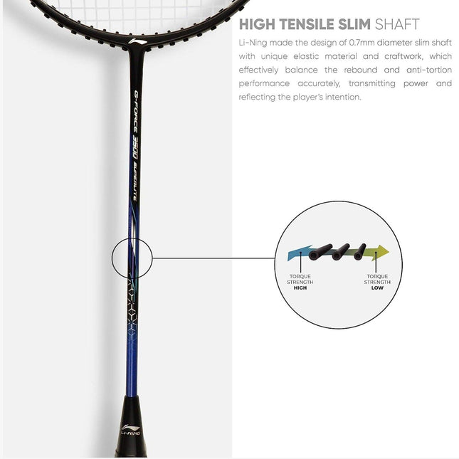 LI-NING G Force 3500 Superlite Strung Badminton Racket