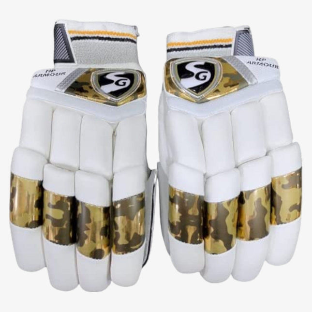 SG Armour White Cricket Batting Gloves