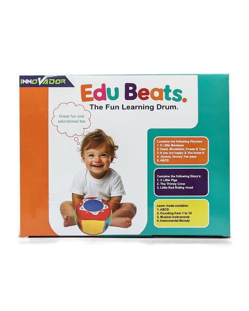 Innovador Edu Beats Musical Toy Fun Learning Drum With Learn Rhyme & Music
