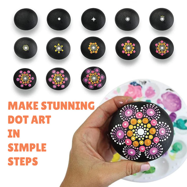 Kalakaram Dot Mandala Rock Painting Kit