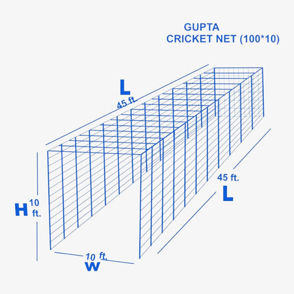 Gupta Nets Cricket  Net Nylon 100*10