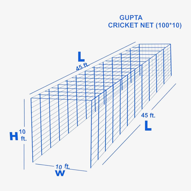 Gupta Nets Cricket  Net Nylon 100*10