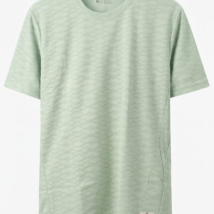 Kangto Rolex Jacquard Round Neck Tshirt