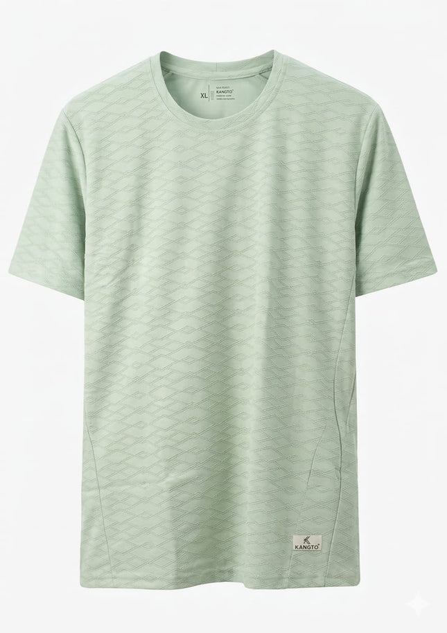 Kangto Rolex Jacquard Round Neck Tshirt