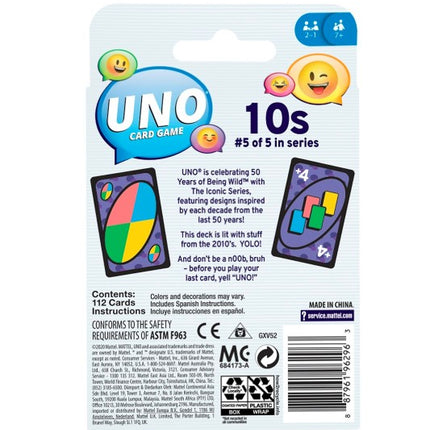 Mattel Toys Uno Card Iconic