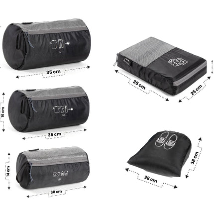 Tripole Organizer Packs - Cylindrical Shaped & Shirt Organizer- Set of 6