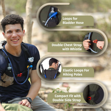 Tripole Voir Hydration Bag and Backpack For Trail Running and Cycling 5 Litres
