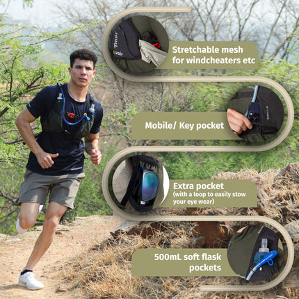 Tripole Voir Hydration Bag and Backpack For Trail Running and Cycling 5 Litres