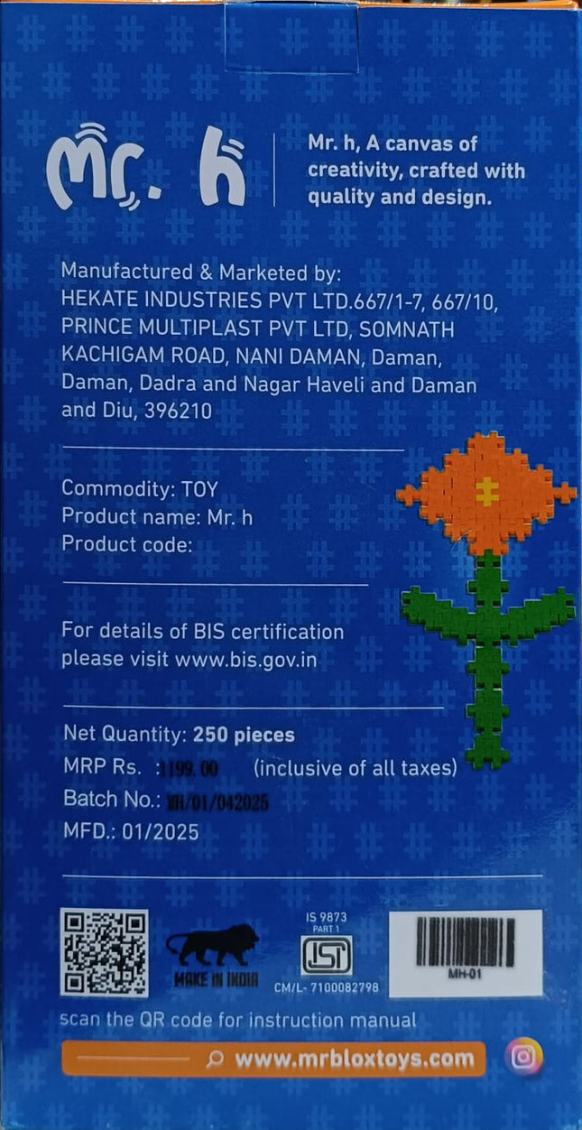 Mr. Blox Mr.H (Pack Of 250Pcs)